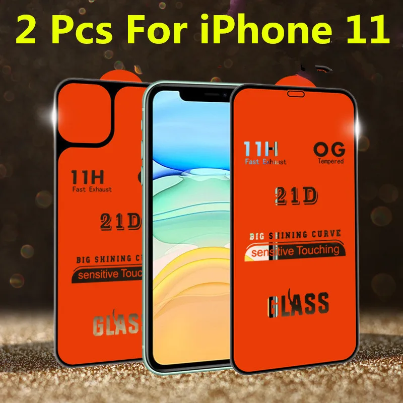 

21D Front and Back Full Curved Protective Glass Film On The For Iphone 11 6.1 inch Screen Protective Glass