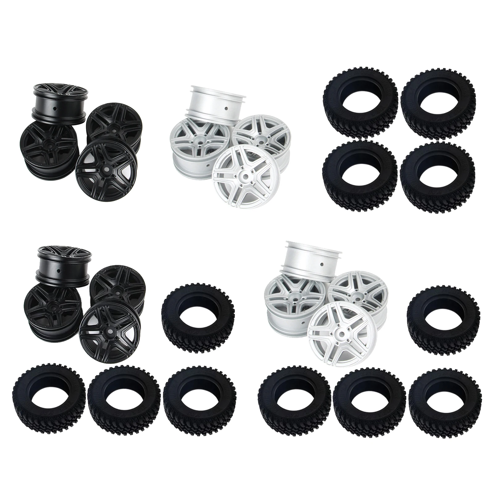 

RC Car Wheel Rim Wheel Tires for MN86 1:10 1:12 Scale 2.4G 4WD RC Monster Hobby