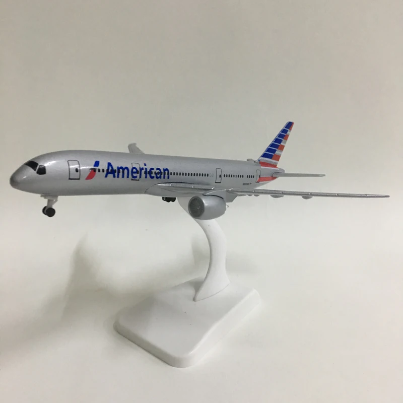 20 см Американская авиакомпания Boeing 787 модель самолета США B777 модель самолета 16 см литая под давлением металлическая Игрушечная модель самолета