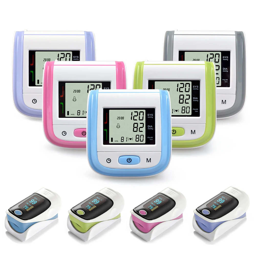 

Medical OLED Fingertip Pulse Oxymetre Oxygen Saturation Meter Oximeter Wrist Blood Pressure Monitor Heart Rate Sphygmomanometer