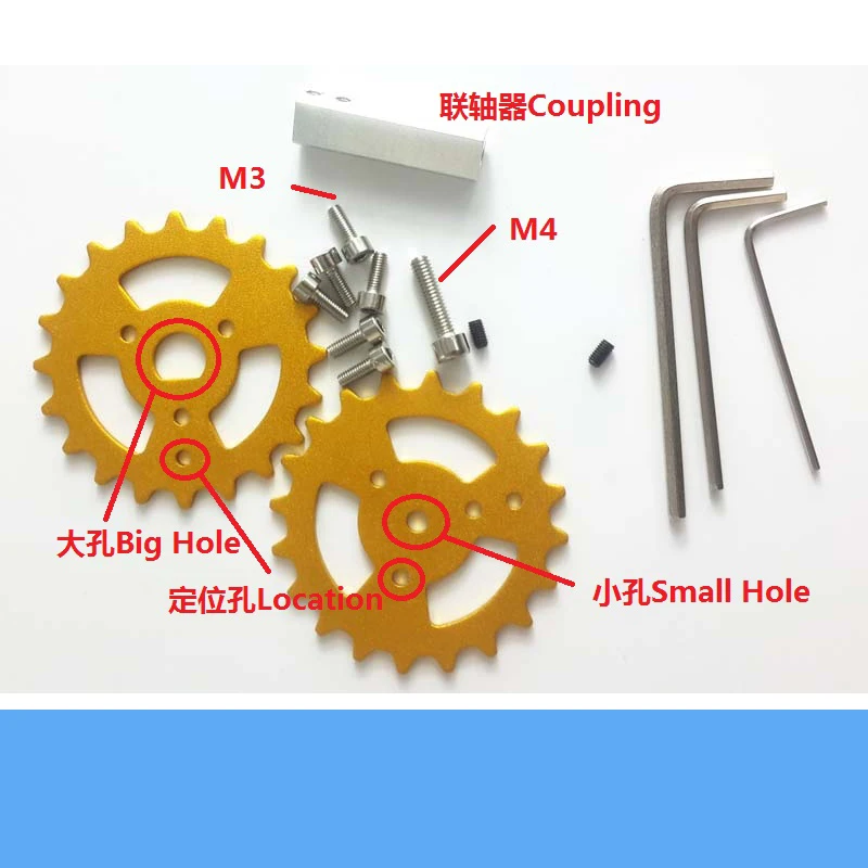 Металлическое амортизирующее колесо внешнее с внутренним диаметром 4 мм/5 мм/6 мм