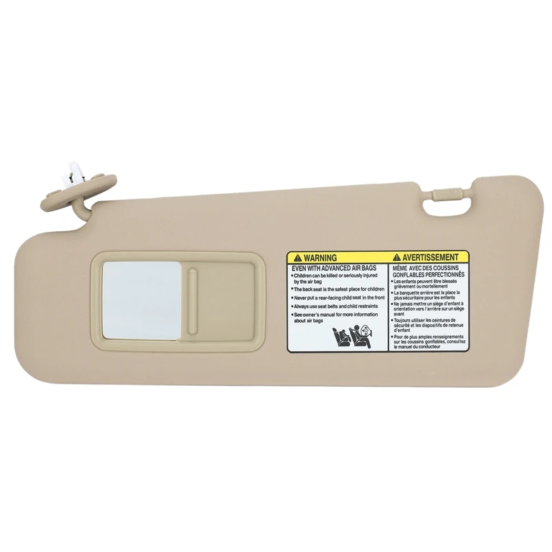 

Pair Left&Right Side Interior Sun Visor Shade Beige for Toyota Highlander 2008-2013 with Makeup Lamp 74320-48500