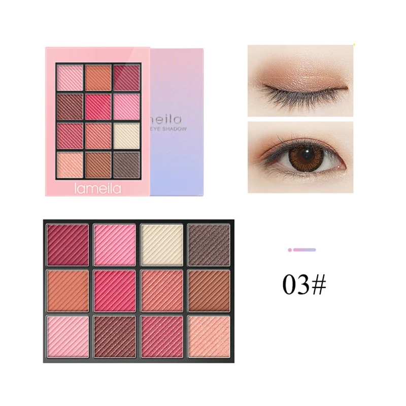12 Colors Natural Shimmer Eyeshadow Palette Make up Eye Cosmetics Shadow Easy To Wear hot sale |