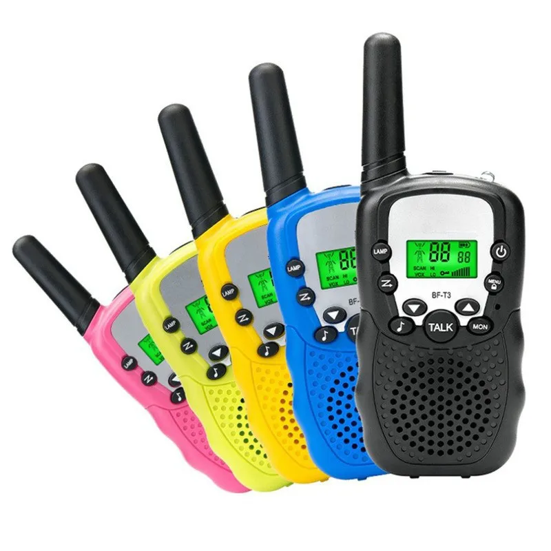 2Pcs OPPXUN T388 Kids Mini Walkie Talkie Children 22CH 0.5W Portable Ham Radio Station Cb UHF Headset Transceiver Christmas Gift