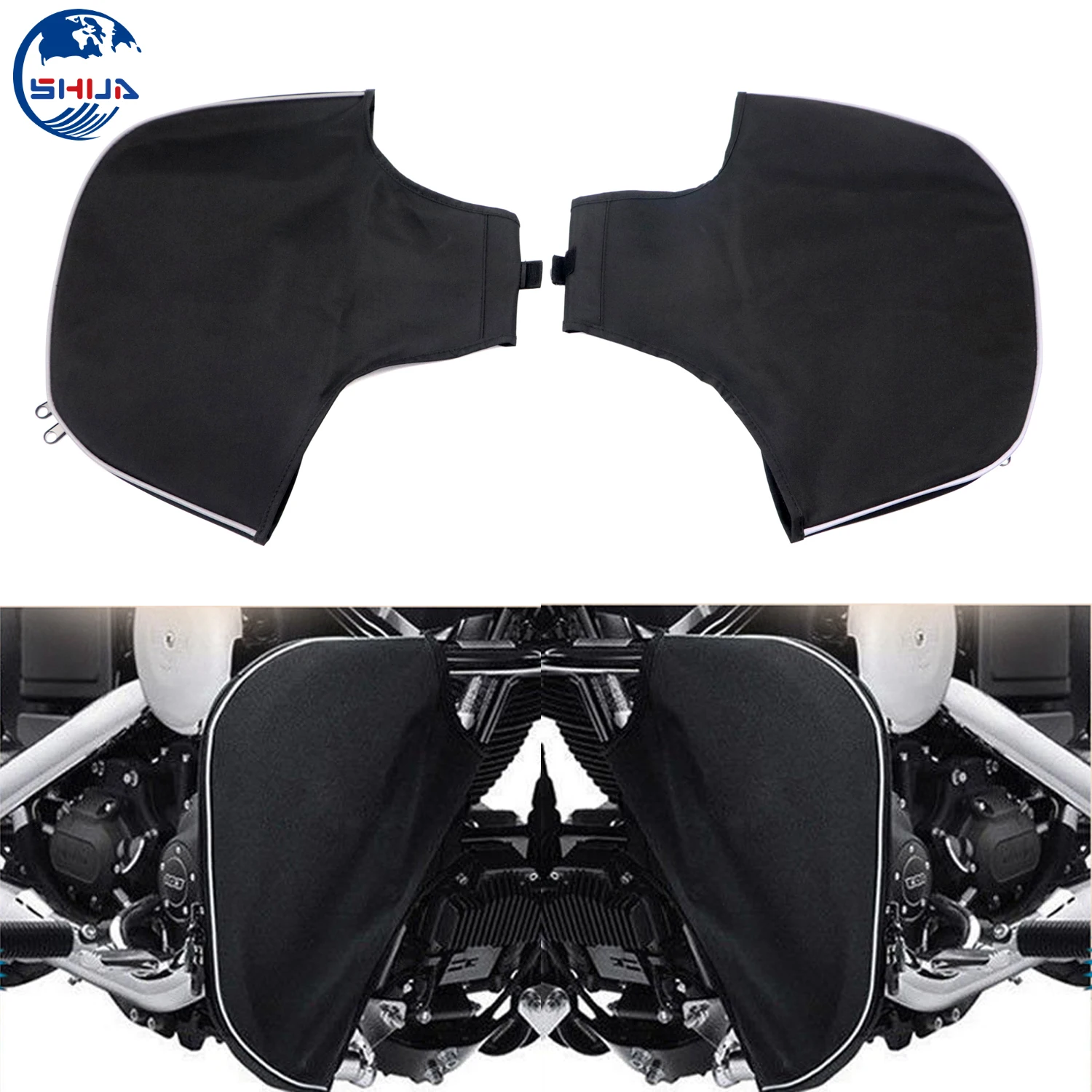 Сумка для Гетр Black Elephant Ears мягкая Harley Touring Electra Street Glide Road King FLHR 1980 2018| |