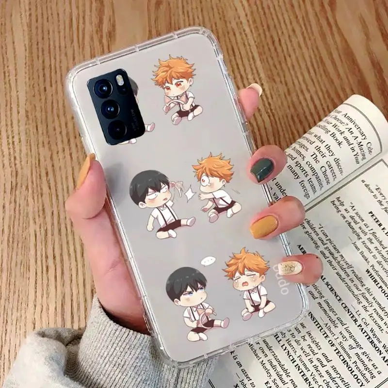 

Volleyball anime cute Haikyuu Phone Case Transparent For OPPO A 3 5 33 7 8 52 9 11 32 53S F 9 11 Realme X T 7 50 7 PRO