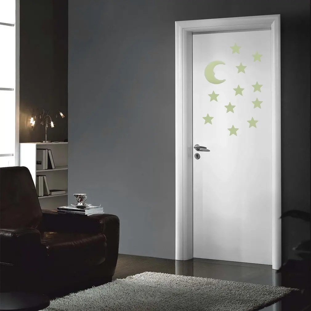 DIY светящийся флуоресцентный переводной рисунок настенные наклейки звезды