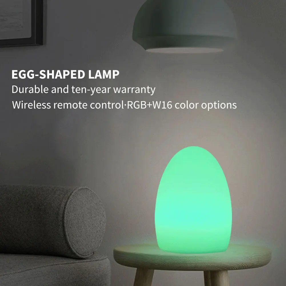 

LED Egg Shape Table Lights Colorful Remote Atmosphere Light Bar Party Decor