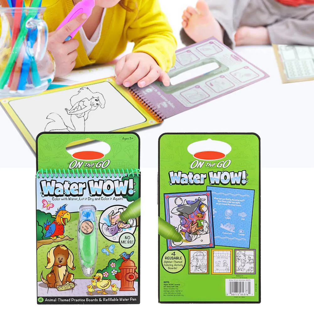 Magic Water Coloring Drawing Book with Pen Children DIY Painting Educational Toy water colour Board |