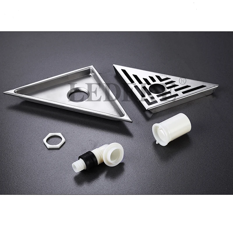 LEDFRE треугольная Сливная крышка из нержавеющей стали для душа ванной комнаты