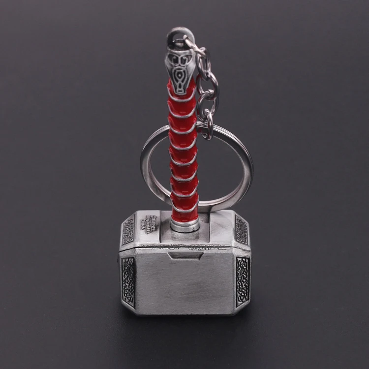Thor Hammer металлический брелок Marvel Мстители эндшпиль танос оружие Железный человек брелок для ключей для мужчин автомобиля женщин сумка аксессуары