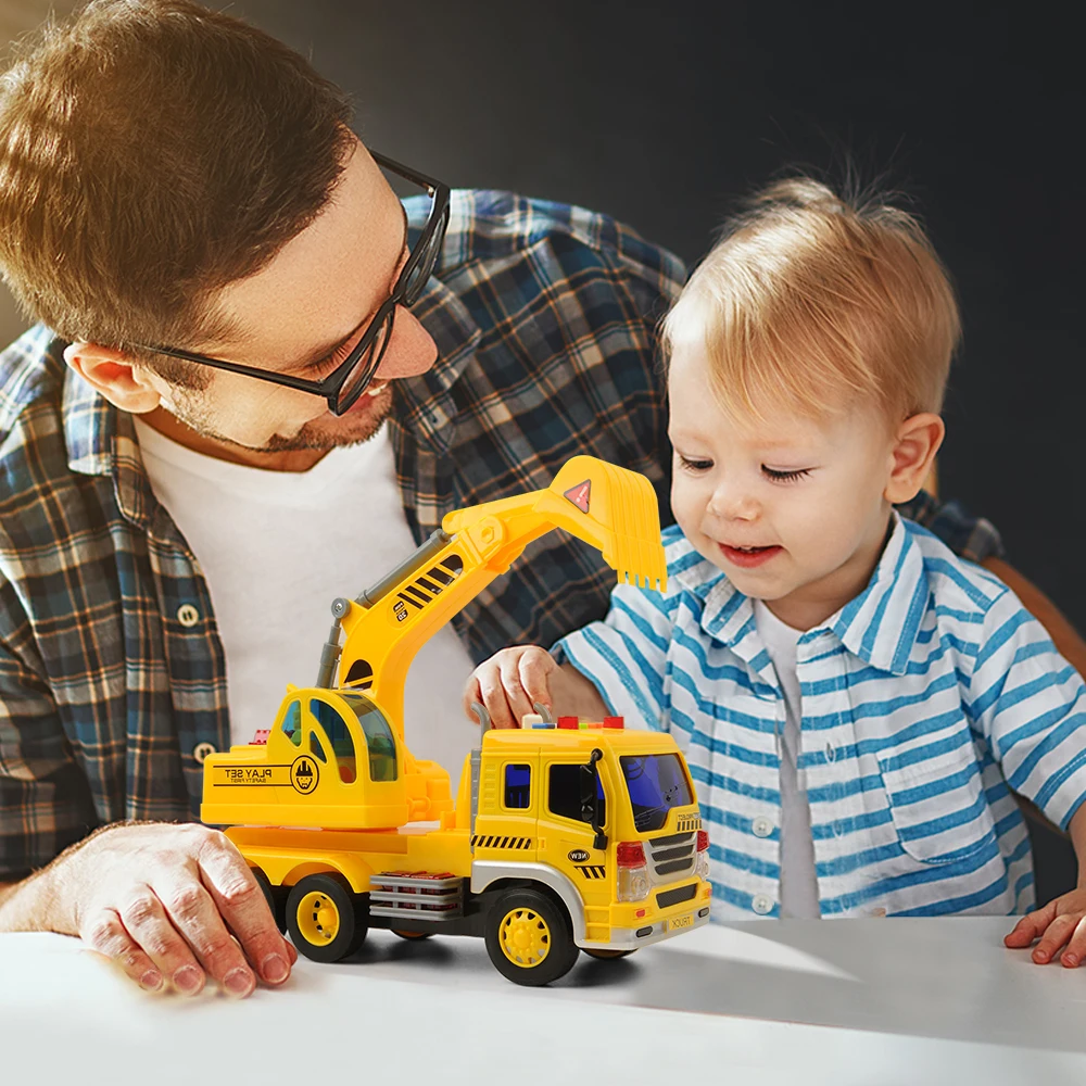 1:16 инерционный автомобиль игрушка модель инженерный экскаватор с музыкой и