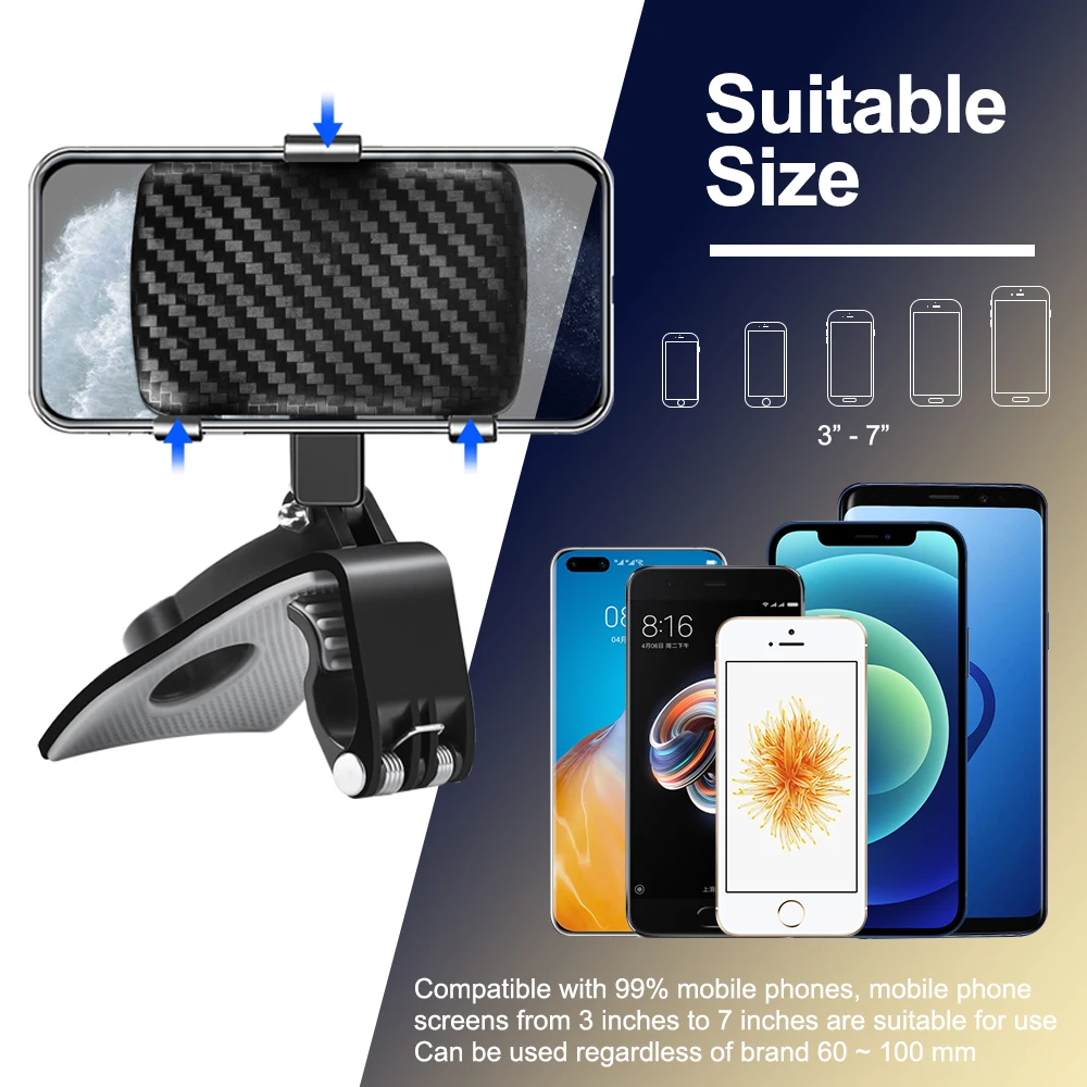 fonken dashboard car phone holder 360 degree mobile smartphone stands rearview mirror sun visor in car gps navigation bracket free global shipping