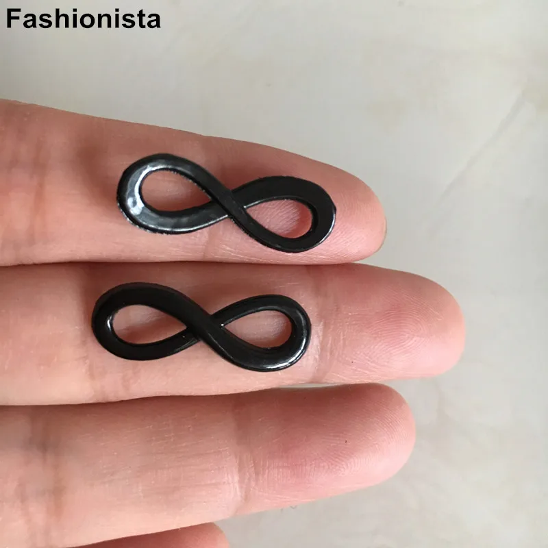 60 шт.-ювелирные изделия черное Гальваническое: бесконечное очарование разъем с