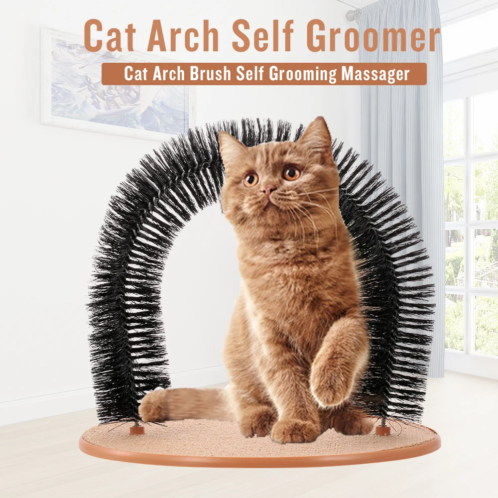 

Arched Cat Hair Toys Arch Brush Self Catnip Bag Grooming Massager Cat Hair Brush Prevent Hairballs Shedding Tunnels for Cats