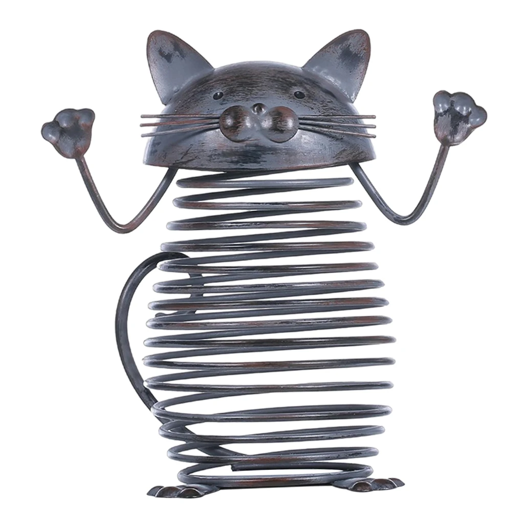 

Cute Cat Wine Cork Metal Container Money Box Home Decor Money Box