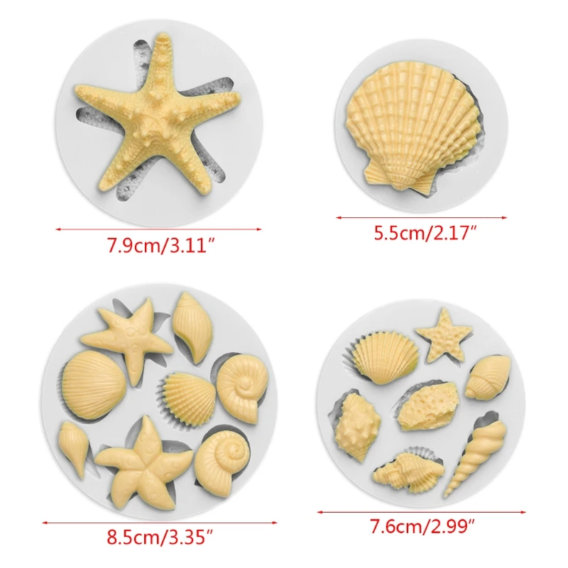 

Chocolate Shell Conch Silicone Mold Cake Fondant Mould Baking Sugar Craft Decorating Chocolate silicone molds Cake Tool