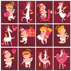 Алмазная живопись на День святого Валентина, мультяшный ангел, ребенок, единорог, любовь, сердце, 5D Набор для вышивки крестиком, мозаика, алмазная вышивка, подарок любимому