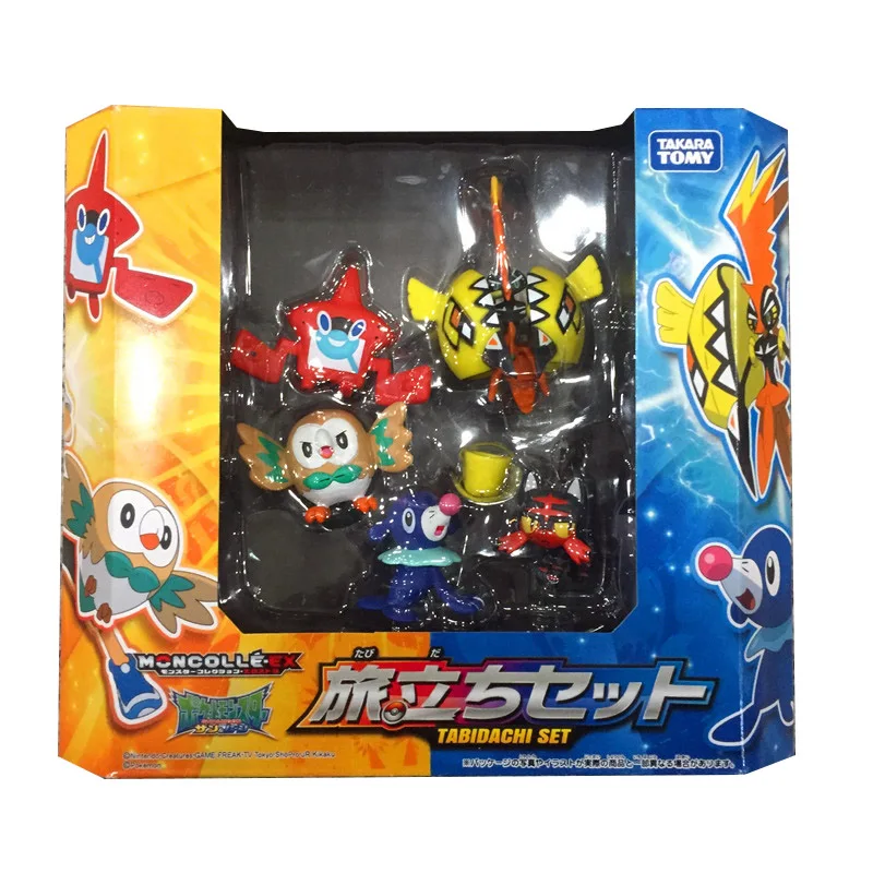 Фигурки покемонов Takara Tomy карманные монстры ролет попплио тапю Коко Пикачу