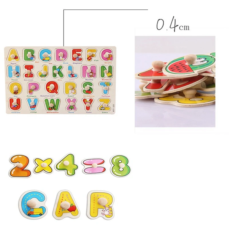 Деревянные головоломки для детей мультфильм животных игрушки Монтессори