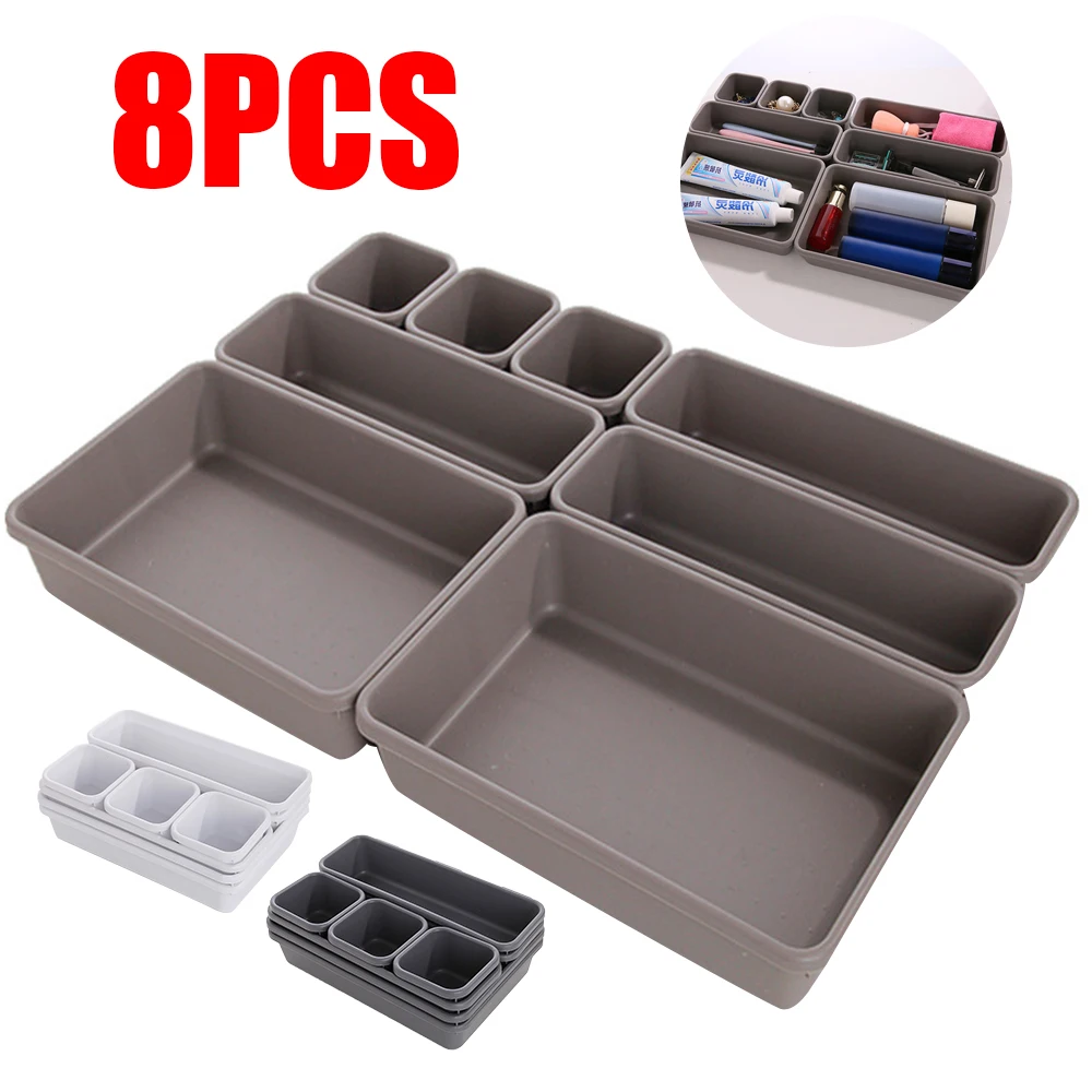8 шт разделить с выдвижными ящиками организатор ящик для хранения лотков Box Office