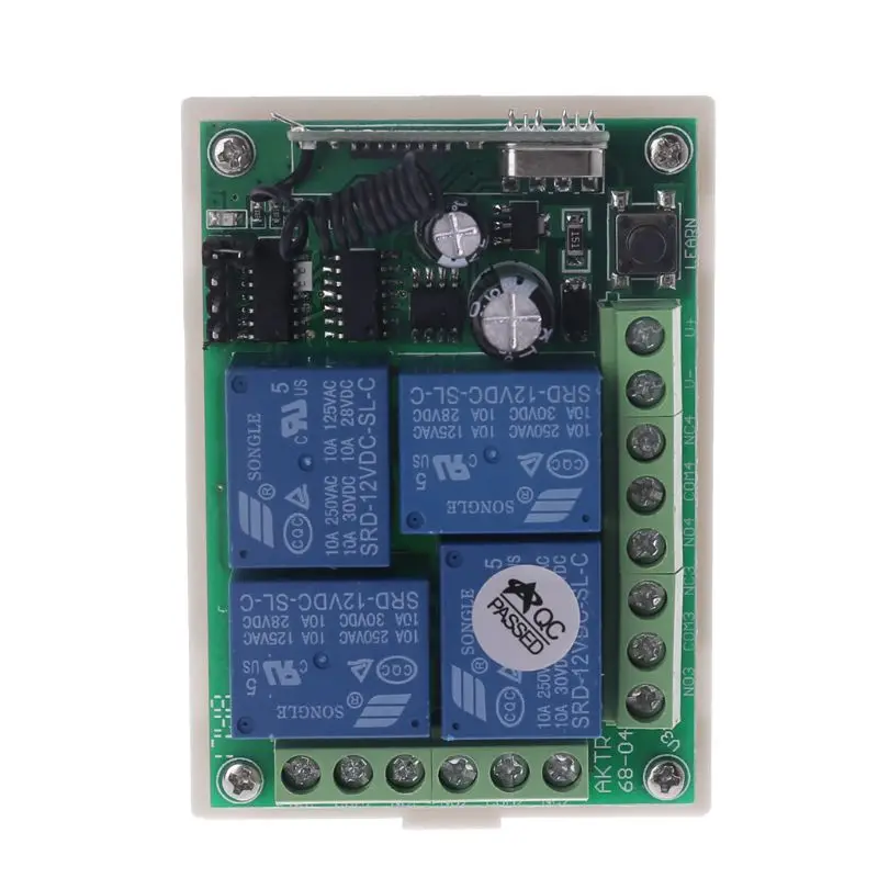 12V 4CH Channel Relay Wireless RF Remote Control Switch 2 Transmitter+Receiver | Электроника