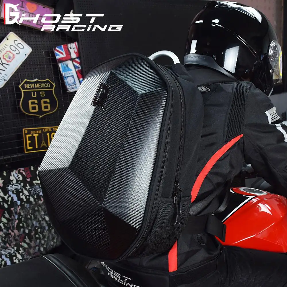 

Motorcycle riding bags shoulder knight locomotive bag motorcycle brigade hard shell helmet bag carbon fiber pattern bike bags