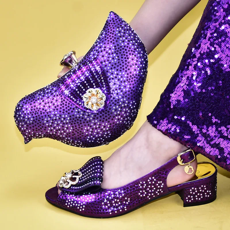 Новое поступление итальянские туфли и сумочка в комплекте роскошные свадебные