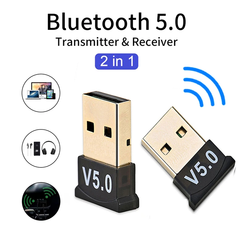 

5.0 Bluetooth Adapter USB Bluetooth5 Transmitter for Pc Computer Receptor Laptop Earphone Audio Printer Data Dongle Receiver