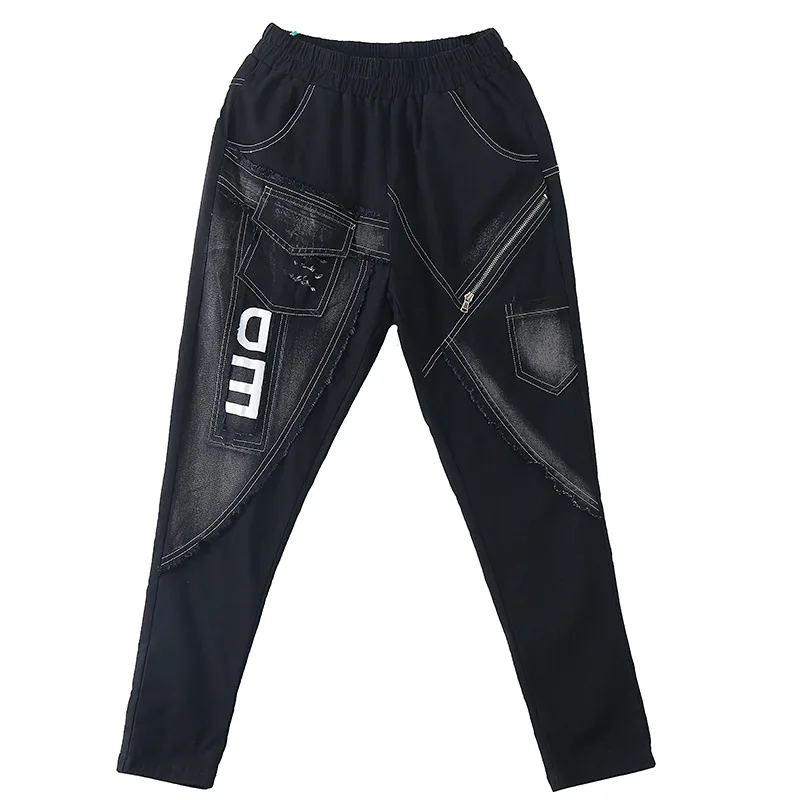 Max LuLu European Fashion Style Female Spring Denim Vintage Pantalons Womens Printed Casual Loose Trousers Oversized Harem Pants | Женская