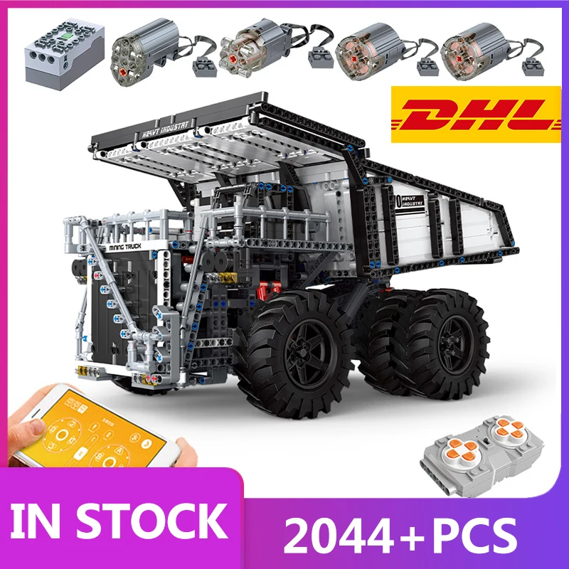 Высокотехнологичный горный экскаватор MOULD KING 13170 MOC T284 модель самосвала мотор