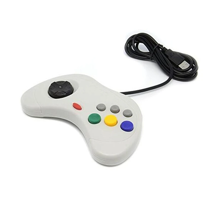 Gamepad Usb Classic Style Wire Handle For All 16-Bit Md Games From Sega White Plastic | Электроника