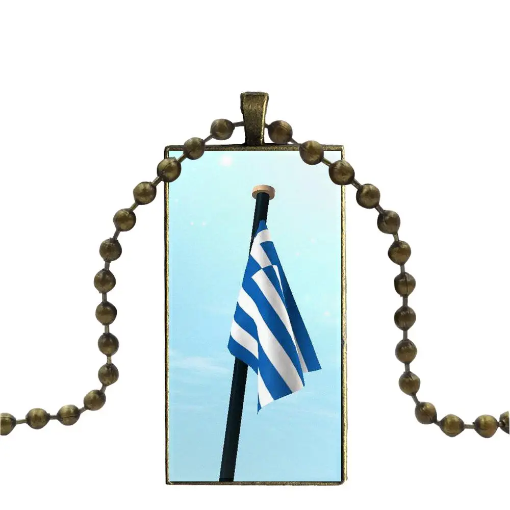 Флаги из греческого флага для женщин брендовые ювелирные изделия бронзового