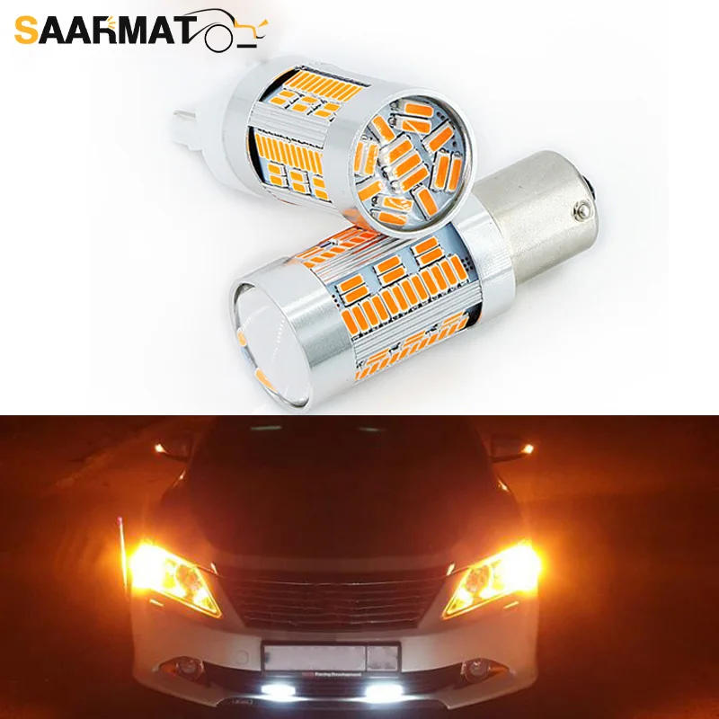 Оптовая продажа (10 шт.) светодиодный CANBUS 1156 BAU15S PY21W BA15S P21W T20 7440 Лампа для автомобиля
