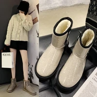 fashion waterproof snow boots women 2021 new winter short tube plus velvet thick warm thick soled non slip cotton shoes