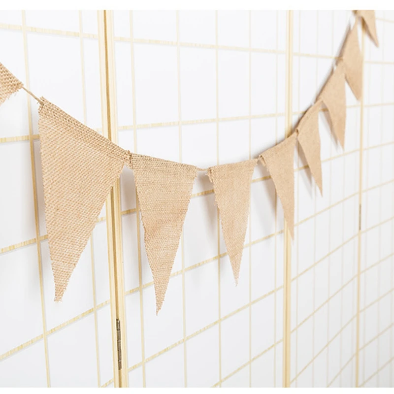 Джутовый баннер из джутовой мешковины поделки сделай сам Рождество свадьба