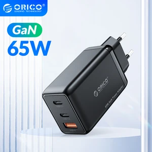 orico pd 65w usb type c gan quick charger qc4 0 pd3 0 charger for iphone13 pro max 12 macbook samsung xiaomi phone tablet free global shipping