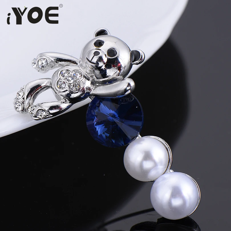 IYOE шикарные бриллиантовые булавки аксессуары для платья Модные Серебряные Броши