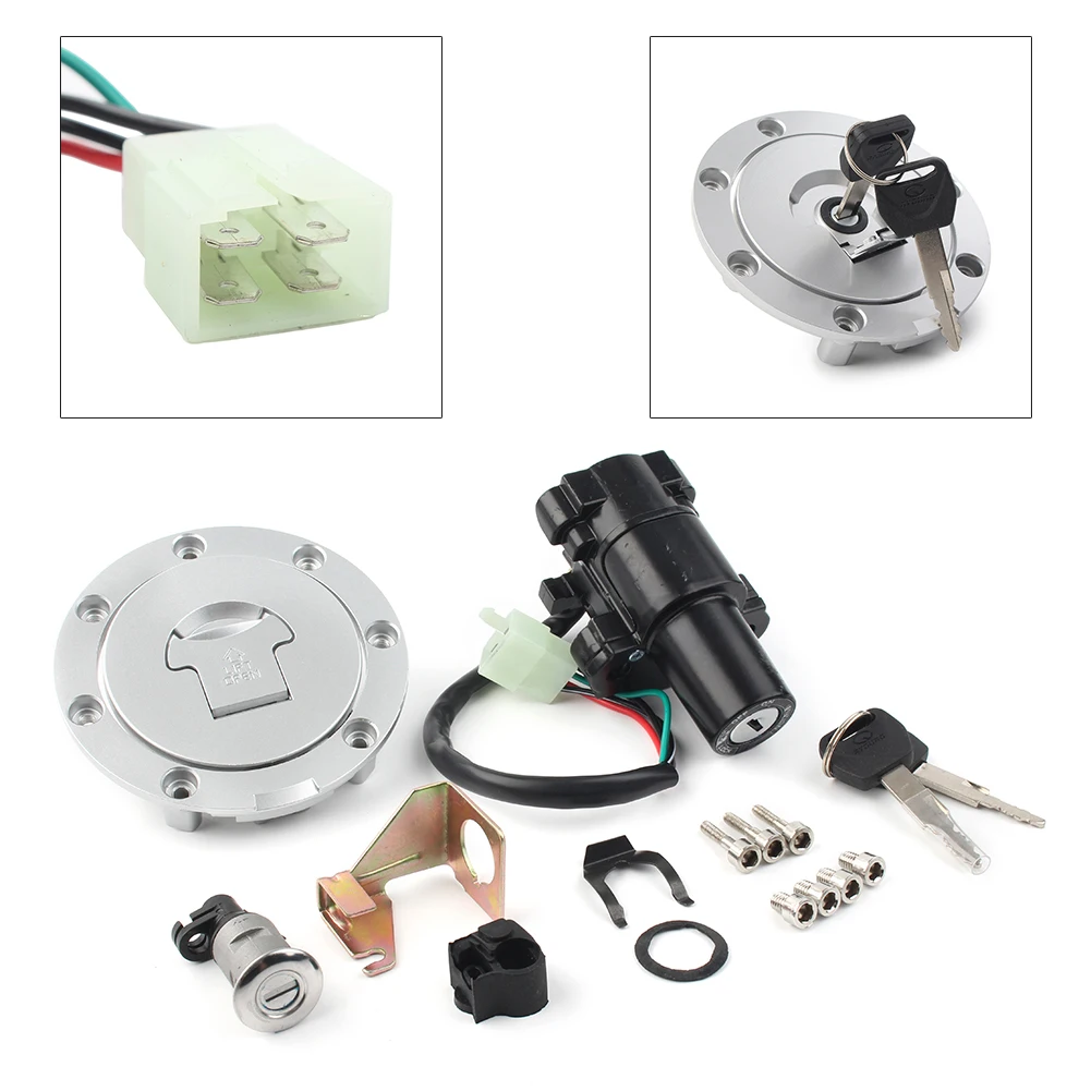 

Motorcycle Fuel Gas Cap Tank Cover 4 Pin Ignition Switch Seat Lock For Honda CBR 1000RR 600RR CBR1000RR CBR600RR 2003-2006