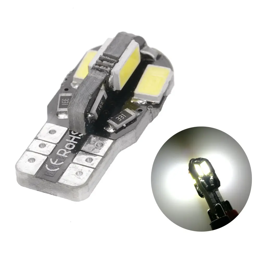 Светодиодсветильник лампа T10 W5W 5730 8Smd 5 шт. автомобильная сигнальная резервный