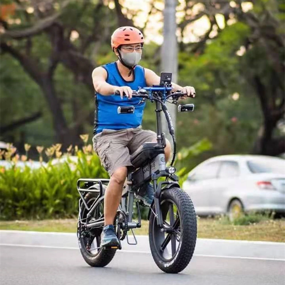 Günstig EU UK Lager 20 Zoll Samebike Elektrische Fett Bike 500W E Fahrrad Klapp Mountainbike MTB EBike Elektrische Fahrrad Mit Zurück Regal