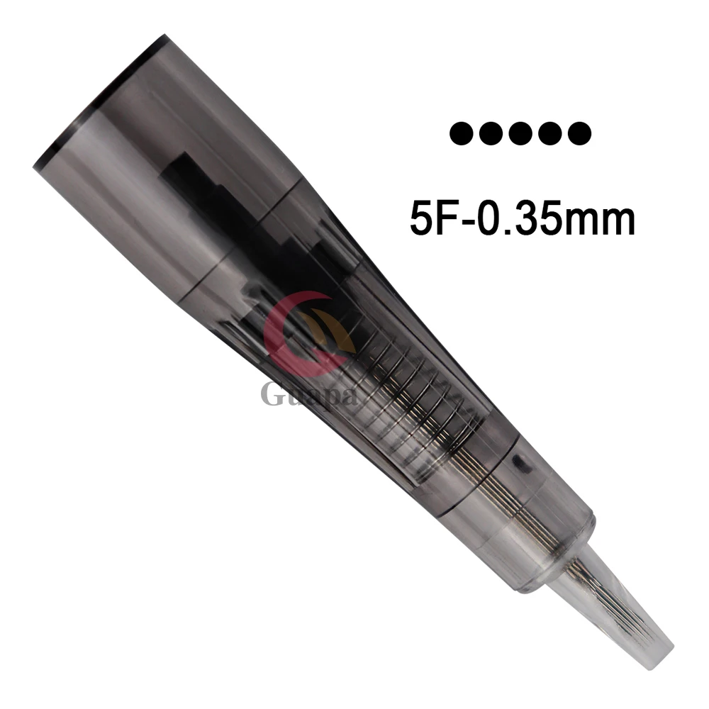 0.35mm 5F Профессиональный 10 шт. одноразовый Перманентный макияж иглы татуировки картридж для перманентного макияжа машина бровей татуировки губ - Габаритные размеры: 0.35mm 5F