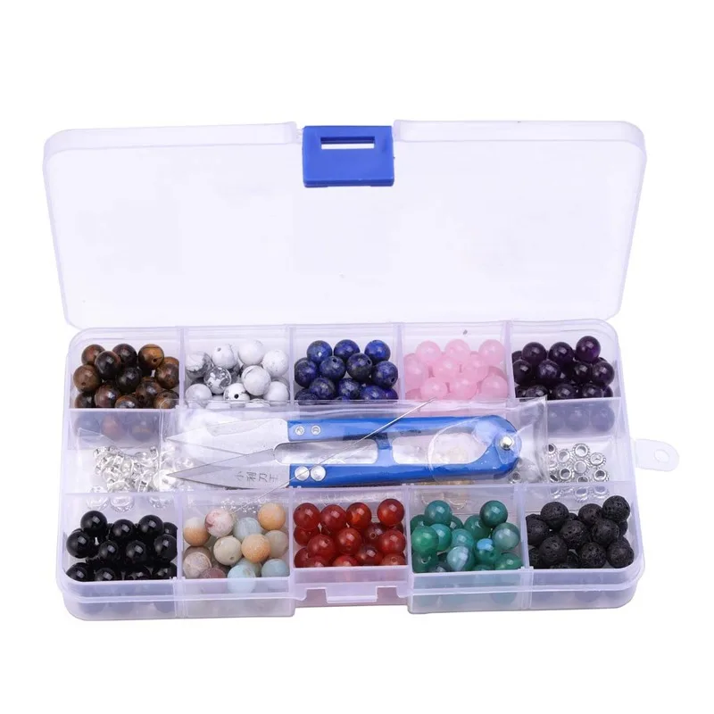 Набор из 240 штук 8 мм каменных бусин набор натуральных с натуральным драгоценным