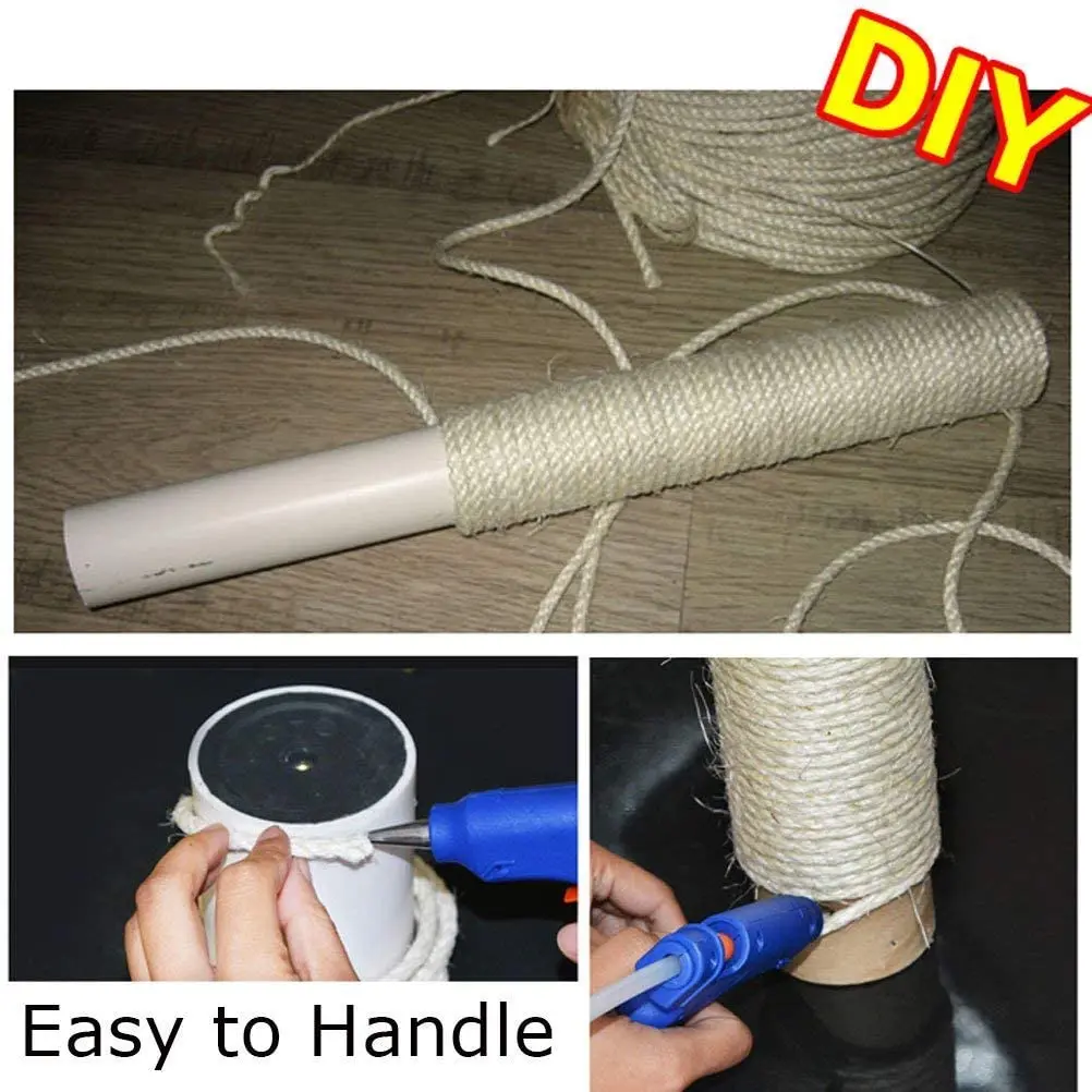 

Cat Natural Sisal Rope for Scratching Post Tree Replacement, Hemp Rope for Repairing, Dsisal rope 6mm