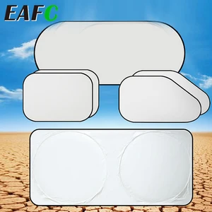 6 шт складной серебряный отражающий лобовое стекло автомобиля окно солнцезащитный козырек щит крышка присоска автомобиля солнцезащитный козырек занавес - изображение