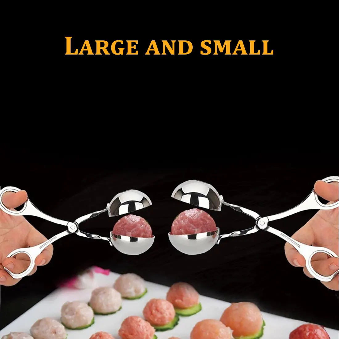 

Convenient Kitchen Meatball Maker Stainless Steel Meatball Clip Fish Ball Rice Ball Making Mold Tool Kitchen Accessories 2021