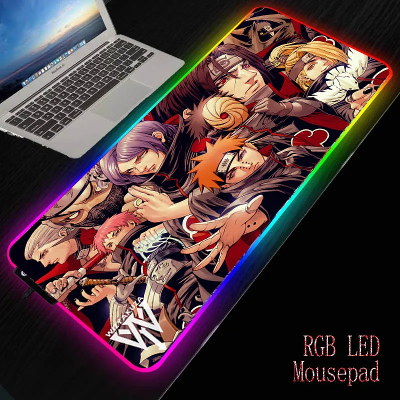 Mairuige аниме игра RGB большой коврик для мыши плеер Мыши Компьютерный светодиодный