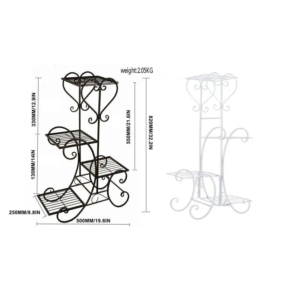

4 Tier Stainless Steel Plant Stand Flower Planter Garden Display Holder Shelf Rack For Home Room Ornaments