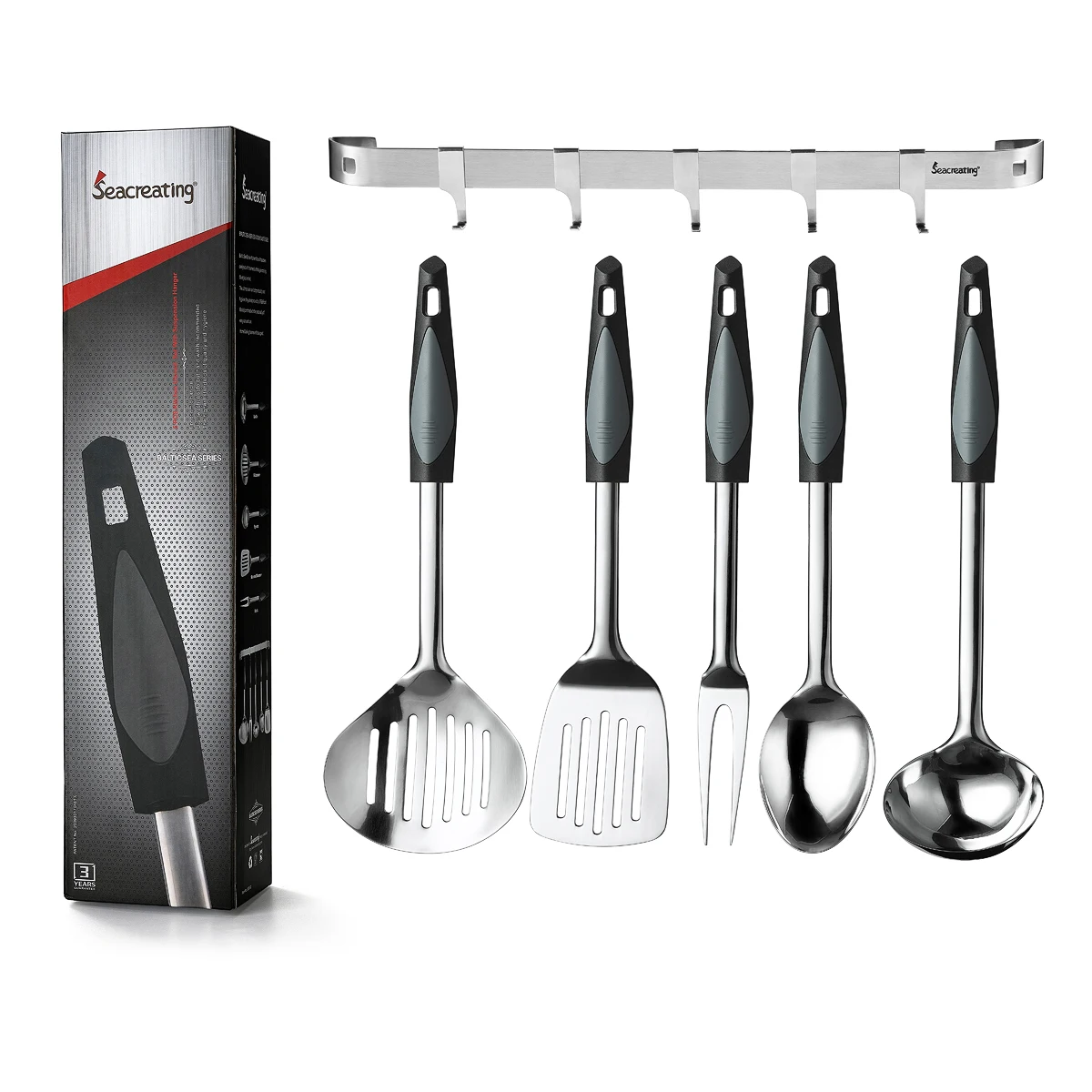 Набор кухонной посуды из 6 предметов с направляющей баром скиммером вилкой