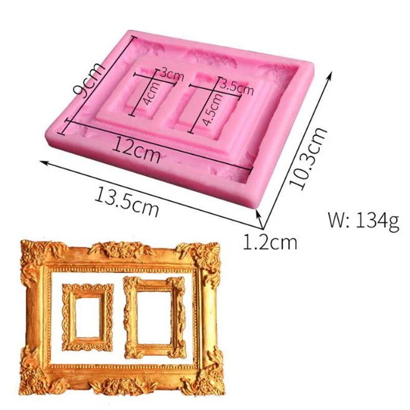 Новый дизайн формы для рамки из силикона для фотографий, украшение для торта пищевой разделки класса "премиум".